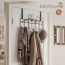 Over The Door Organizer – Steel Hook Hanger Rack for Clothes, Coats & Bags